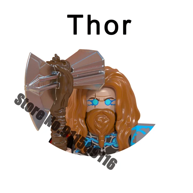 Superhero Building blocks Loki Sylvie Iron Man Spiderman Hulk Thor Captain America Venom Groot Thanos Vision Falcon Deadpool Toy A-WM717