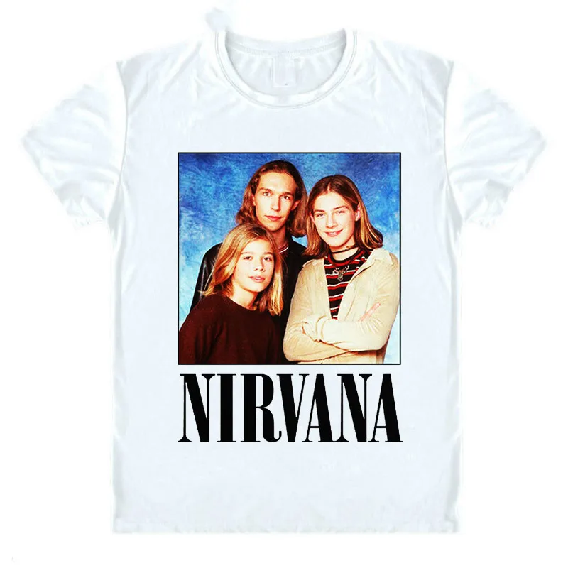Nirvana T Shirt The Hanson Brothers Nirvana T-Shirt 90's Funny Rock Classic Vintage Tee Shirt Rock Music Cool Top Tee Tshirt