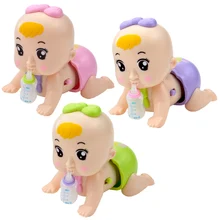 Детские электрические игрушки, Музыкальная кукла для восхождения, обучающая игрушка для ползания 0-6-12 месяцев, вокальные игрушки, светильник, звук, подарок для ребенка