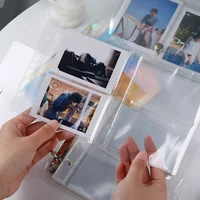 Yoofun 100/50 Pockets PVC Portable Photo Album Laser Color Album for Mini Instax & Name Card Album Photo Book Transparent 2