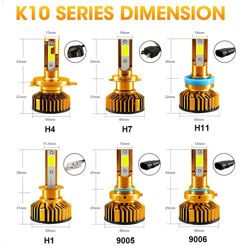 HlXG Новая Серия автомобильных светодиодных ламп для авто H4 H7 Led H1 ...