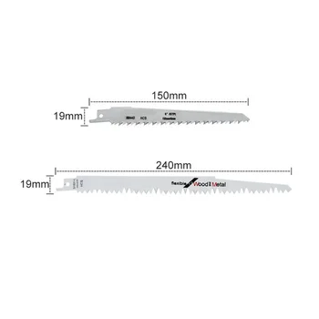 

10Pcs Saw Blades Reciprocating Sabre Metal Plastic Cutting 240mm+150mm