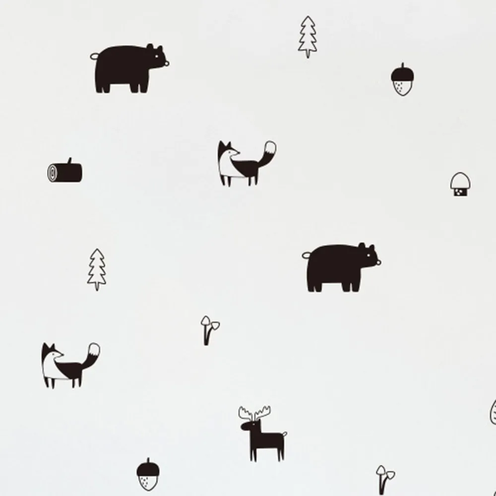 6 шт./компл. наклейки на стену скандинавский Лось лиса предмет декора с