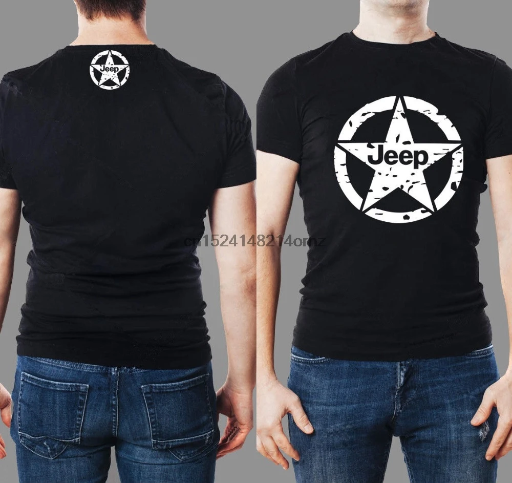 100% хлопок короткий рукав ЗВЕЗДА круг Distressed 4x4 грузовик Мужская футболка с