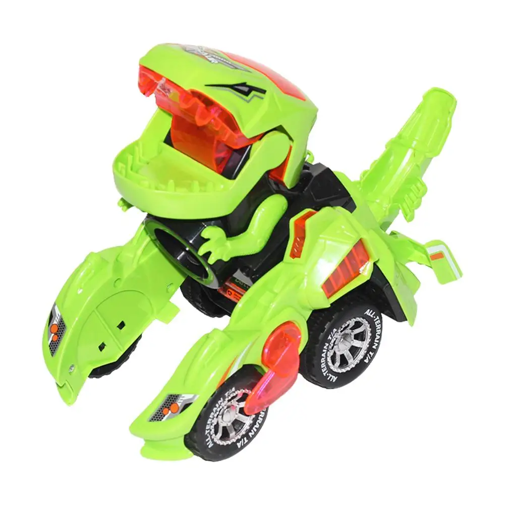 

Transformation Electric Dinosaur Led Car Universal Wheel deform Robot Vehicle Toy With Lights Sounds Gift for Kids