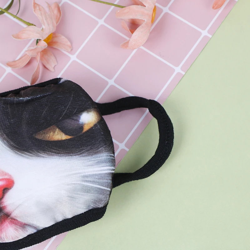 Cartoon Anime Face Mouth Masks Kpop Lucky Bear Dog Cat Women Men Muffle Mask Cute Cotton Dustproof Mouth Face Mask