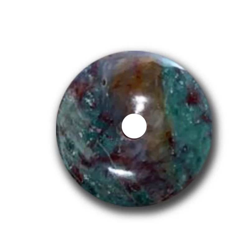FLTMRH 30mm Donuts Shape Natural Stone Beads For Jewelry Making: Indian Agates,Obsidian,Moss Agat,Red Jaspers,Tiger Eye,Free