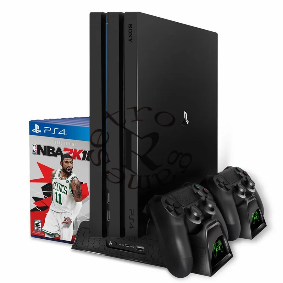 PS4/PS4 Slim/PS4 Pro двойной контроллер зарядное устройство консоль вертикальная охлаждающая подставка зарядная станция Док-станция для SONY Playstation 4