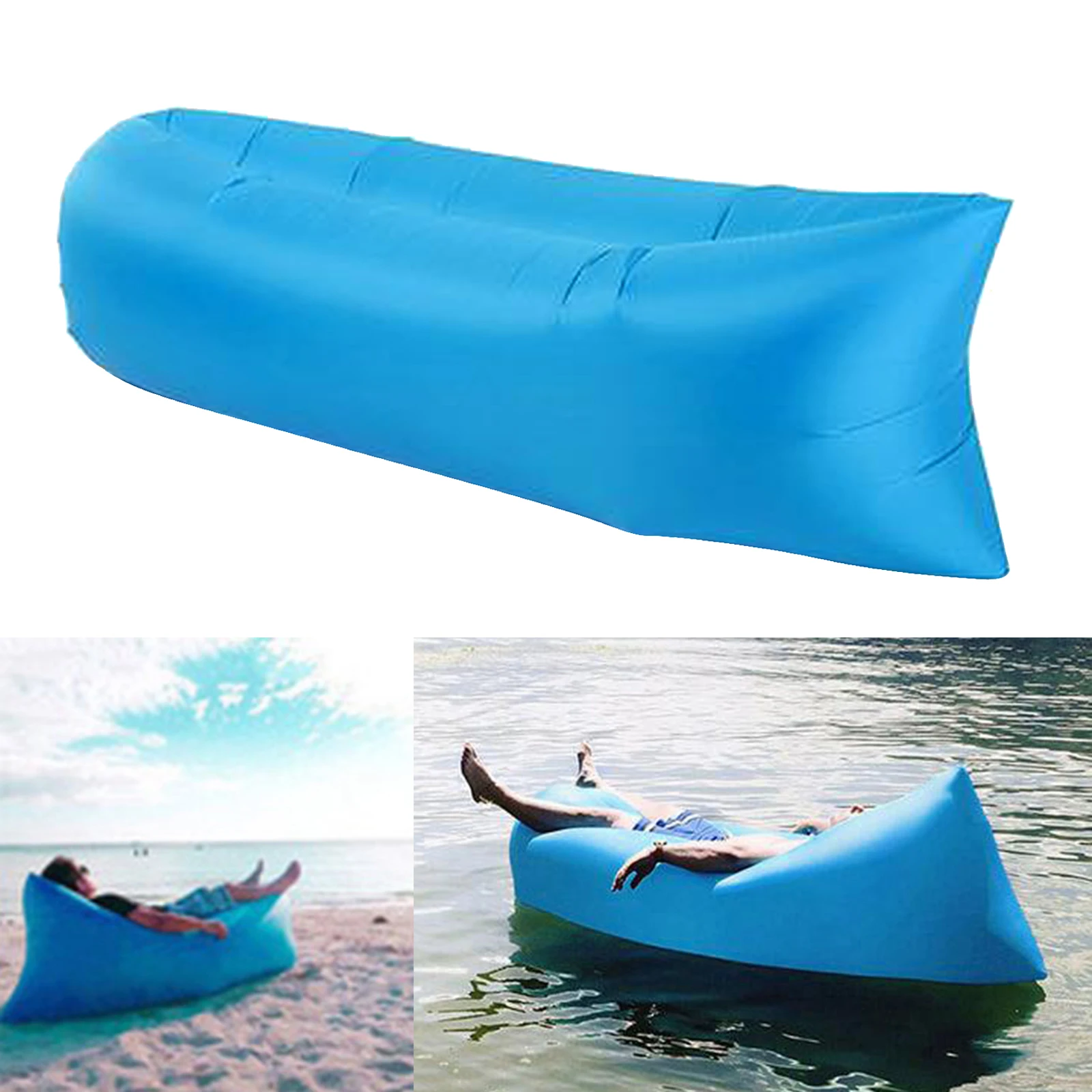 Inflatable Air Bed Sofa Lounger Couch Chair Bag Hangout Outdoor Camping Beach Inflatable Couch Sofa Indoor Outdoor Adults Kids