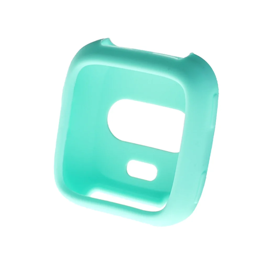 ТПУ силиконовый чехол для Fitbit Versa чехол для экрана часы корпус Защита смарт-браслет умные часы предмет одежды устройства relogio - Цвет: mint green