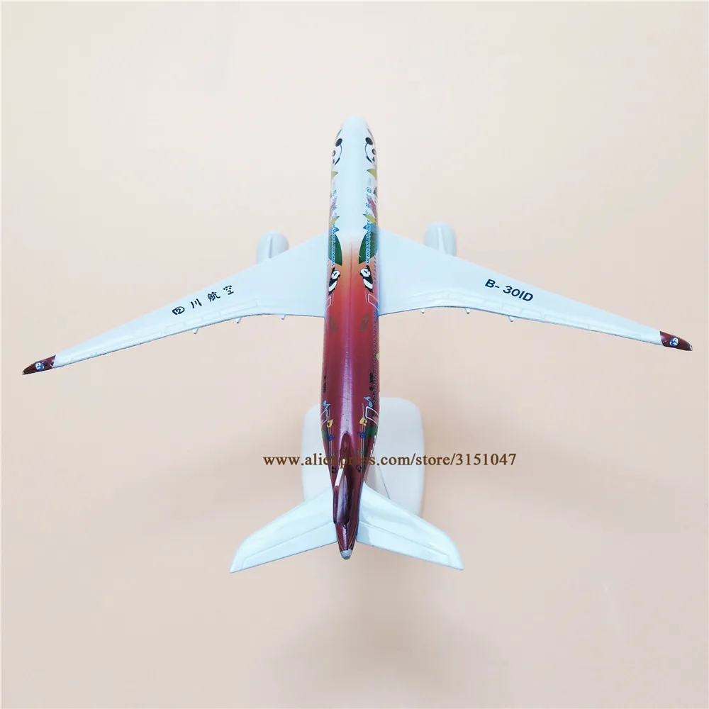 20 см сплав металл воздух Китай Sichuan Airbus 350 A350 мультфильм панда модель самолета авиакомпания модель самолета подарки