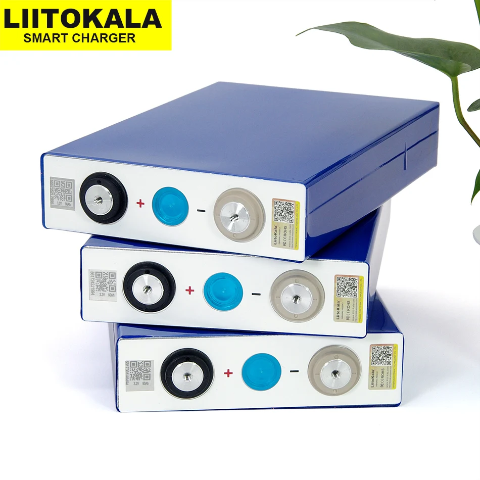 

4PCS Liitokala 3.2V 90Ah battery LiFePO4 Lithium iron phospha Large capacity 90000mAh Motorcycle Electric Car motor batteries