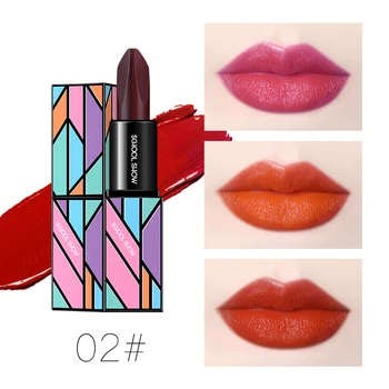 

3 Colors Lips Makeup Lipstick Lip Balm Long Lasting Moisture Cosmetic Lipstick Red Lip Matte Lipstick Waterproof TXTB1