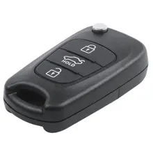 Replace Flip Key Shell fit for KIA Rondo Sportage Soul Rio Remote Case 3B Black