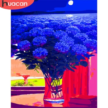 

HUACAN DIY Pictures By Number Flower Kits Art Painting By Numbers Flowers Hand Painted Paintings Drawing On Canvas Home Decor