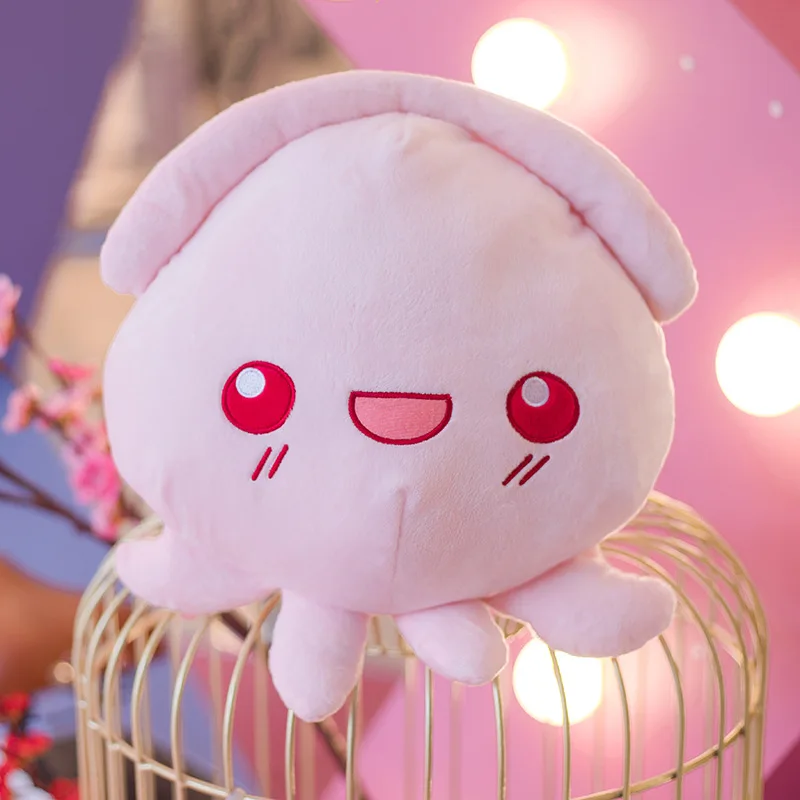 

2019 New Style Double-Sided Embroidery Plush Squid Pillow Valentine's Day Gift Customizable Add Logo