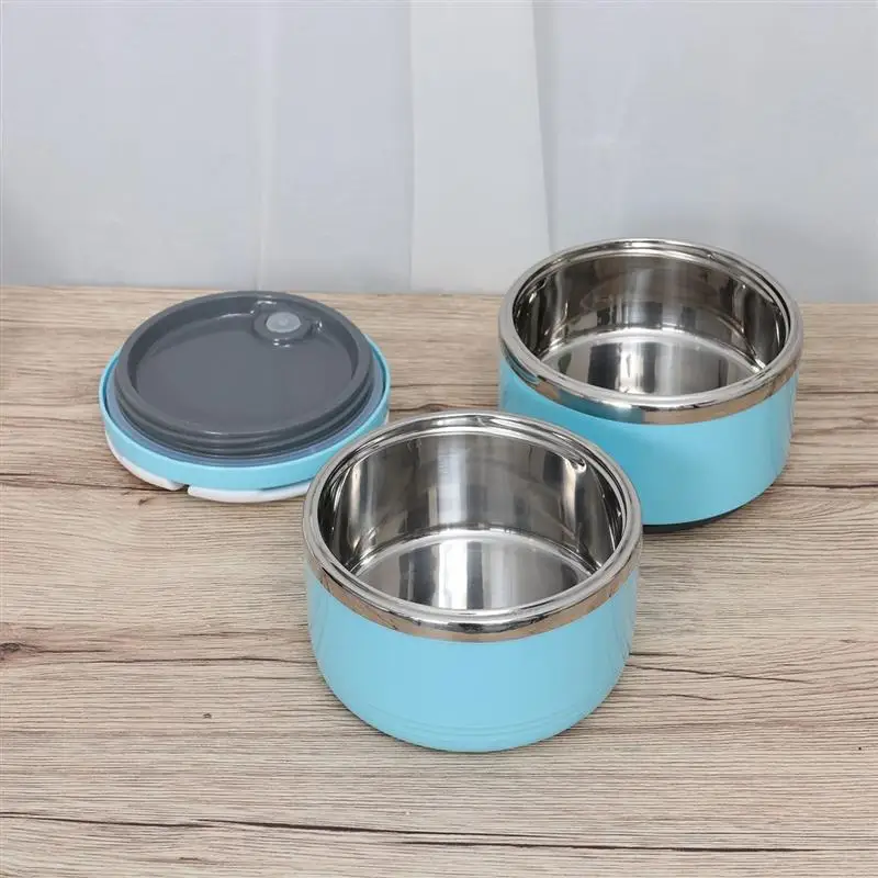 

1100ML Spill Proof Dog Food Feeder Bowl Portable Cat Travel Bowl Double Layers Pet Water Food Storage Container With Handle