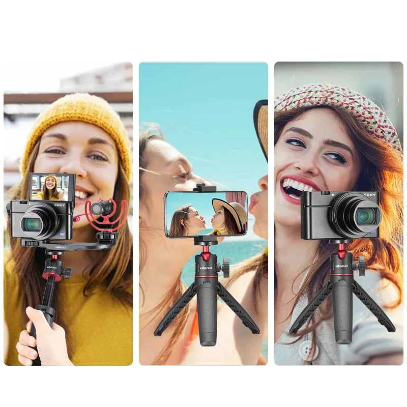Ulanzi MT 08 DSLR SLR телефон Vlog штатив холодным башмаком держатель для телефона
