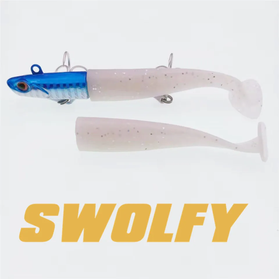Swolfy 14 г/21 г/27 г/35 г/45 г/50 г свинцовая головка джиг один крючок мягкая Рыбная