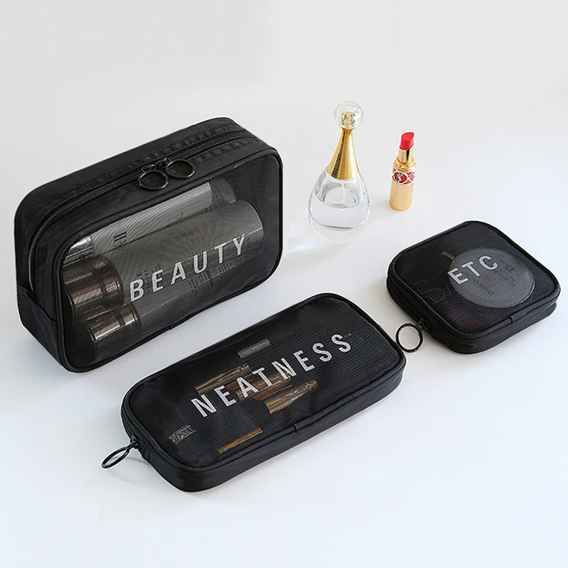 

Travel Cosmetic Bag Beautician Make up Bag Quick Makeup Bag Toiletry Bag Organizer Transparent Makeup Pouch Waterproof Handbag