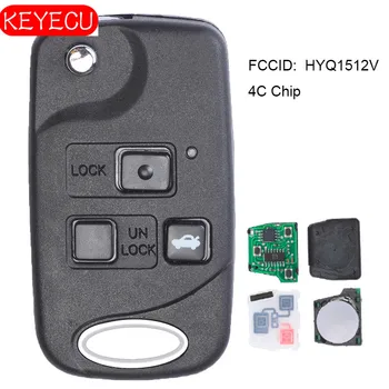 

KEYECU Flip Modify Remote Key Fob for Lexus ES300 GS300 IS300 1998 1999 2000 2001 2002 2003 2004 2005 FCC: HYQ1512V - 4C