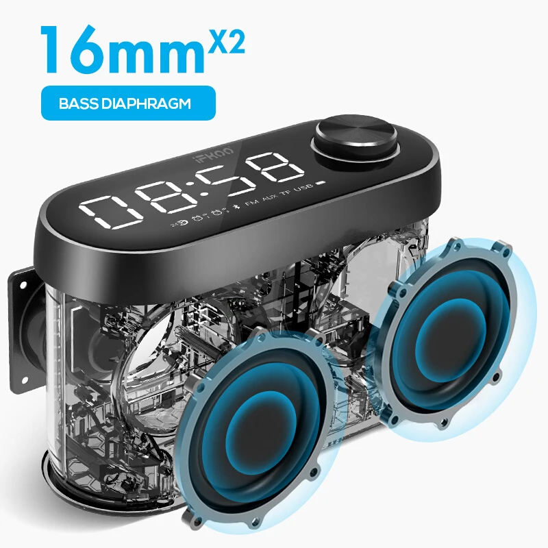IF-Q5 беспроводной Bluetooth динамик двойной динамик HIFI объемный звуковой сабвуфер автомобильный мини-аудиодинамик домашний большой объем радио