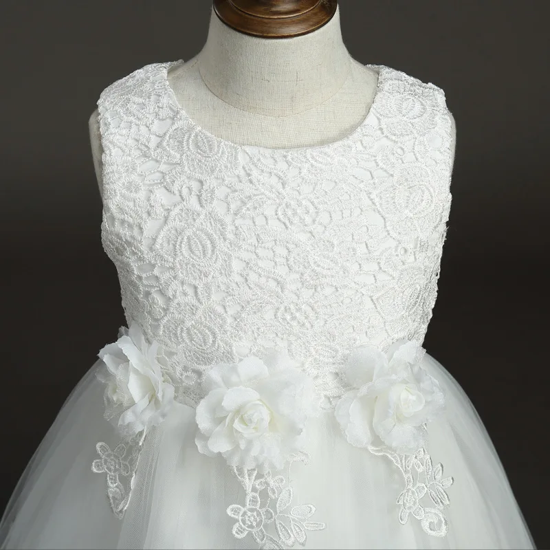 Летнее платье для девочек жилет со шлейфом для девочек платье принцессы Детское газовое платье-смокинг