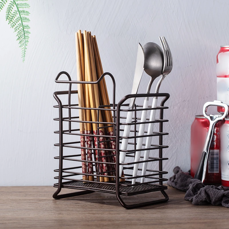 

Carbon Steel Tableware Storage Draining Rack Multifunctional Chopsticks Container Spoon Holder Knife Stand Kitchen Accessories
