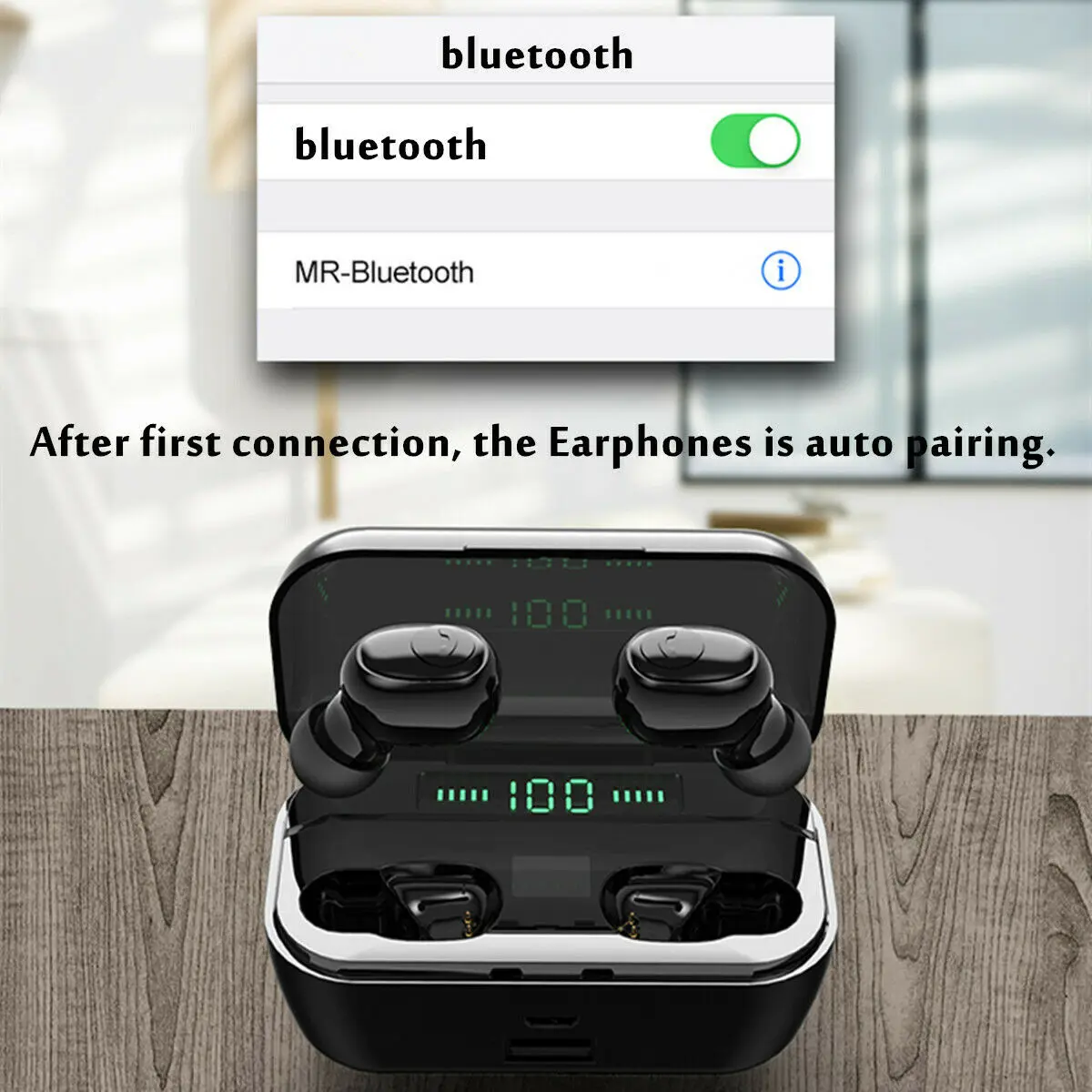 Мини TWS Bluetooth 5,0 гарнитура стерео беспроводные наушники IPX7