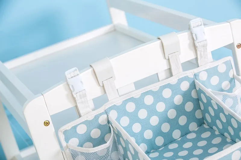 OLOEY большая емкость детская колыбель подвесная сумка для хранения игрушечный карман для пеленок для органайзера в горошек детская кроватка прикроватная сумка Аксессуары для кроватей