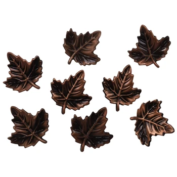 

8-Pack Zinc Alloy Maple Leaf Shape Decorative Cabinet Wardrobe Furniture Door Drawer Knobs Pulls Handles Hardware Decoration