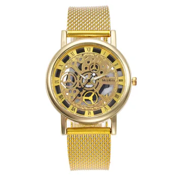 

Watch Imitate Mechanics Hollow Out Plastic Cement Quartz Wrist Watch Male Fund Wrist