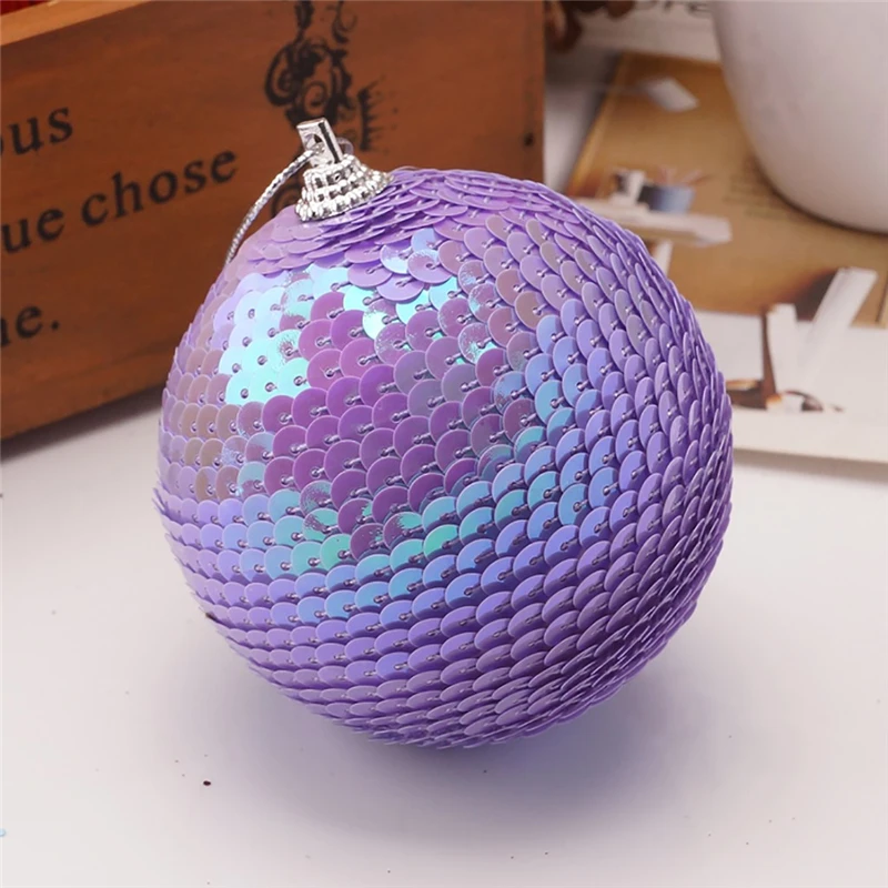 8CM Christmas Rhinestone Tree Ball Xmas Glitter Baubles Ornament Decoration Free Shipping Boule de noel