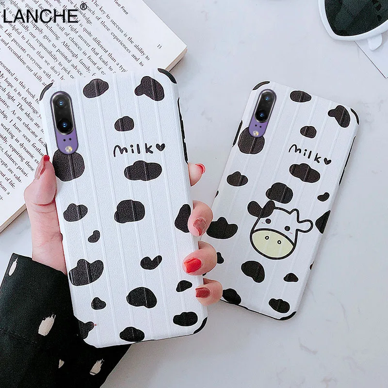 

LANCHE Soft Phone Case For Huawei P20 P30 Lite P10 Mate 20 Pro Case For Honor 10 8X V10 20 Pro v20 Stripe Matte TPU Phone Cover