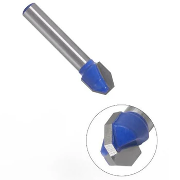

1/4inch Shank 90 Degree V Groove Round Router Bit Bearing Milling Cutters For Woodworking Machine Tools And Accessories
