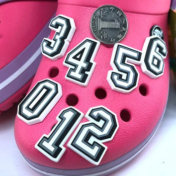 

Original JIBZ Children's gift digit noctilucence shoe charms toys Cartoon PVC beach shoe accessories for kids