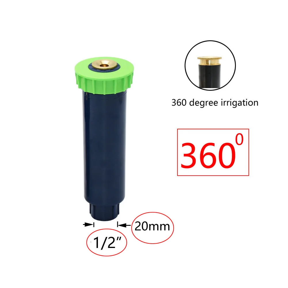 Garden Lawn Popup Sprinkler 90/180/360 Degree Irrigation Sprinkler Farm Refraction Nozzle For Watering & Irrigation