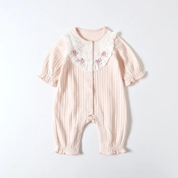 

Spring New Baby Girls Short Sleeve Lace Romper