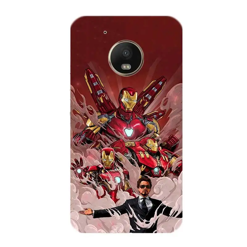Мягкий резиновый Чехол Marvel Miracle Heros iron Man с принтом для Motorola Moto G7 power G6 G5 G5S E4 E5 Plus G4 Play - Цвет: No.3