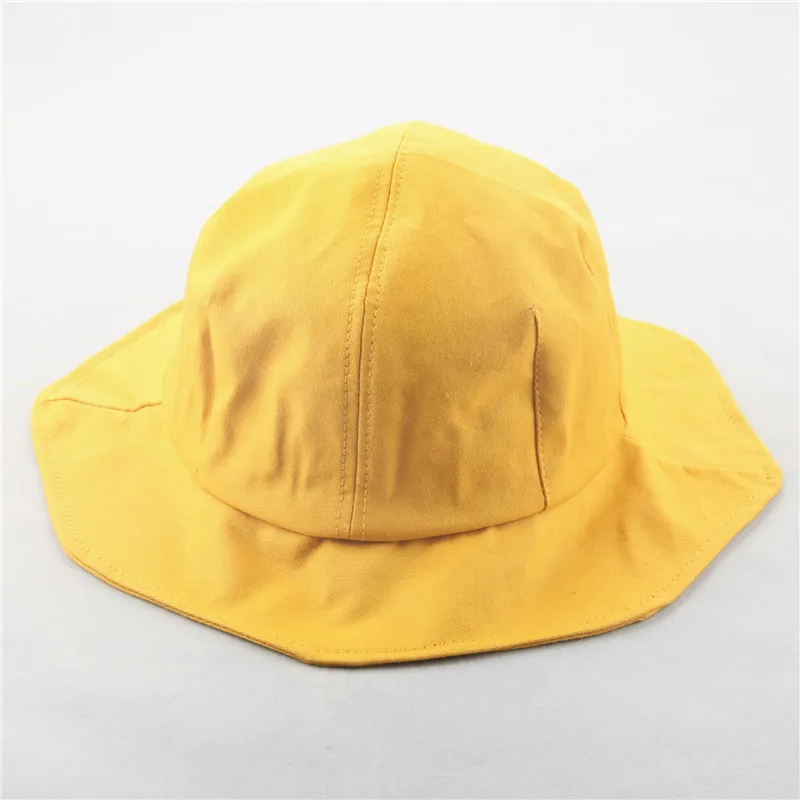 B yellow2-8Y Детская летняя уличная Панама, Панама, Детская кепка, солнечные пляжные шляпы, шляпа Боба в стиле хип-хоп, шляпа для рыбалки, рыбака, От 2 до 8 лет - Цвет: B yellow2-8Y