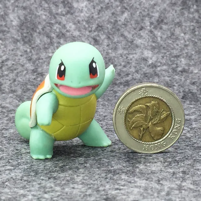 Tomy Pokemon 4-6cm Charmander Popplio Litten Pikachu Rowlet Treecko Eevee Fennekin Greninja Anime Action Figure Dolls Toy Squirtle B