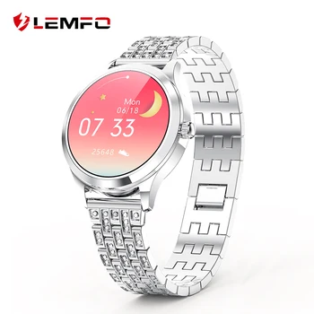 

Lemfo LW07 Lady smart watch women custom dials Stainless steel case 1.09 inch TFT screen IP67 waterproof watches for women