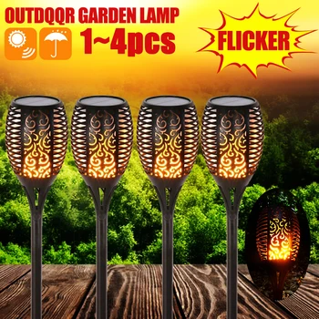 

Outdoor Solar Lamps LED Solar Flame Torch Lamp Garden Light Flickering Lamp Courtyard Balcony Lawn Path Spotlight Dropshipping