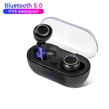 W1 TWS Bluetooth 5,0 беспроводные наушники спортивные наушники 3D стерео звук вкладыши с портативным микрофоном и зарядным устройством