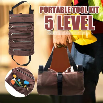 

Roll Tool Roll Multi-Purpose Tool Roll Up Bag Wrench Roll Pouch Hanging Tool Storage Bag MDJ998