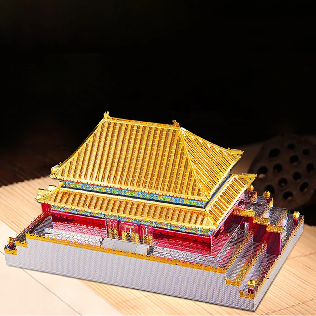 Набор строительных моделей Hall Of Supreme Harmony DIY 3D металлические пазлы, сборная игрушка-головоломка, обучающая игрушка, рождественский подарок для ребенка