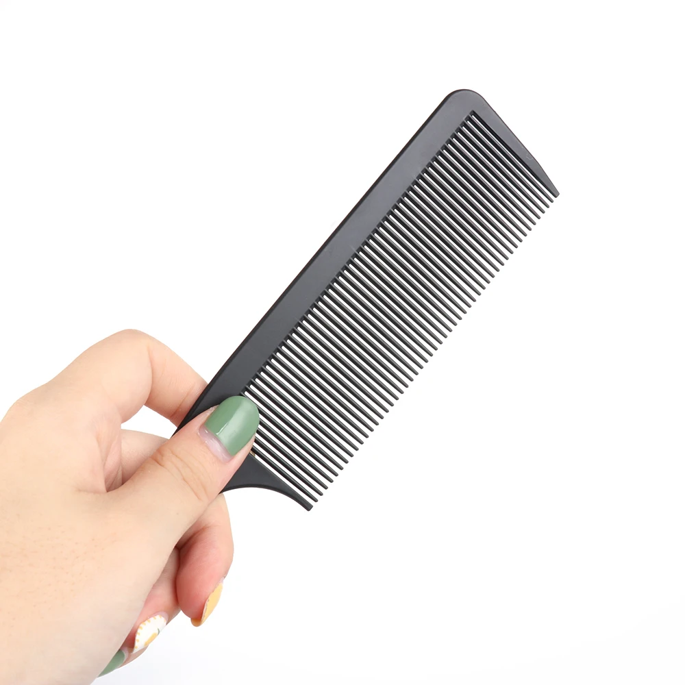 Black Anti-static Comb Thin Plastic Comb Barbershop Professional Hair Cutting Comb Men Women Make Hair Smooth Hairstyling Comb 3