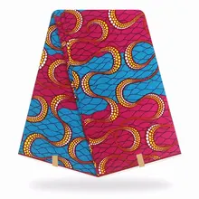 Анкара Африканский воск ткань с принтом для платьев африканская ткань Анкара ткань настоящая парафинированная ткань с Африканским принтом ткань H190925