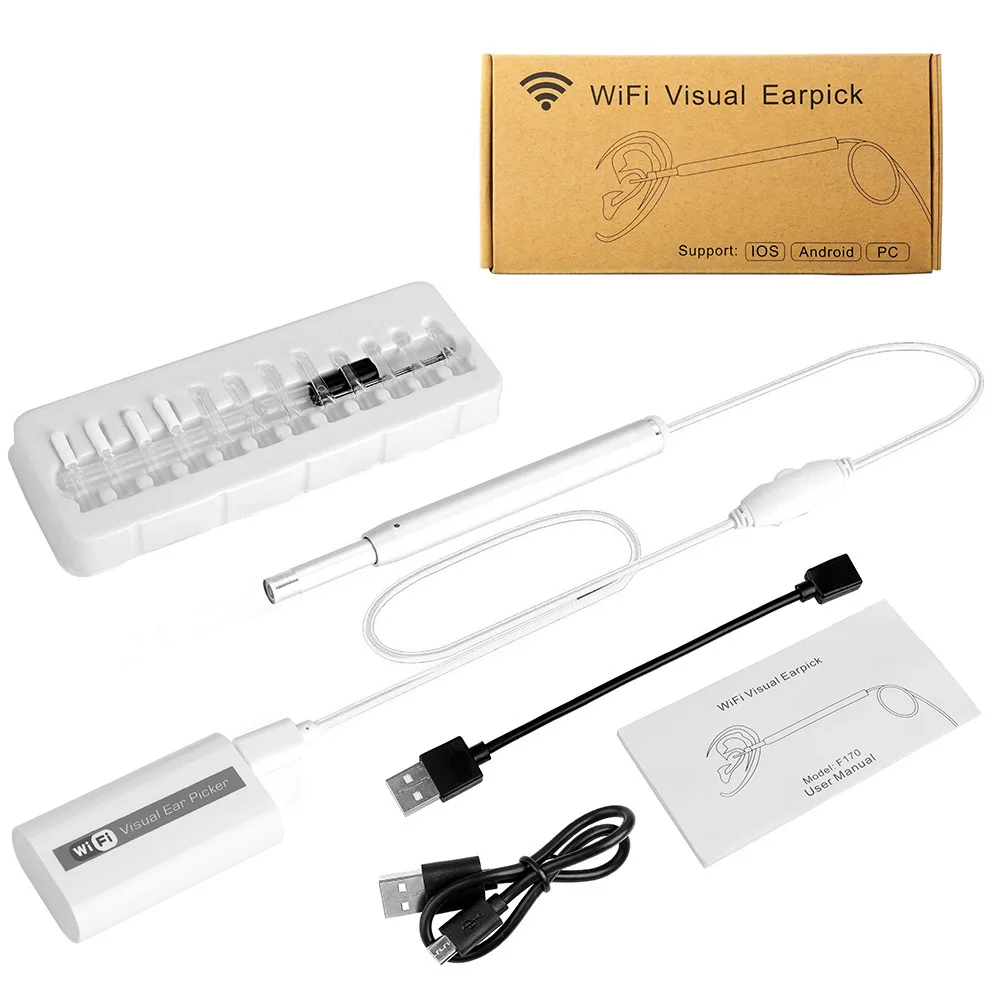 Ear Endoscope Ear Cleaning Tool HD Visual Ear Spoon Multifunctional Earpick 5 5mm Mini Camera Android 2