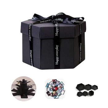 

Handmade DIY Surprise Love Explosion Box Explosion For Valentine's Day Scrapbook DIY Photo Album Birthday Gift Box Gift Bag